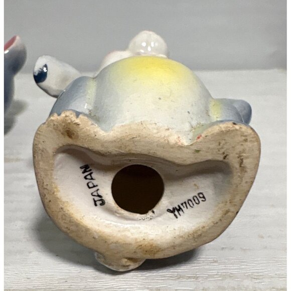 Mice Salt & Pepper Shakers Vintage Athropomorphic Linking Arms Kitsch Cute Japan - Picture 6 of 13